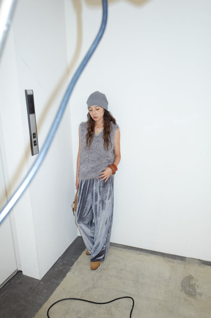 [予約/SET]ダンスフェザーベスト+ベロアサイドラインパンツ(2set)