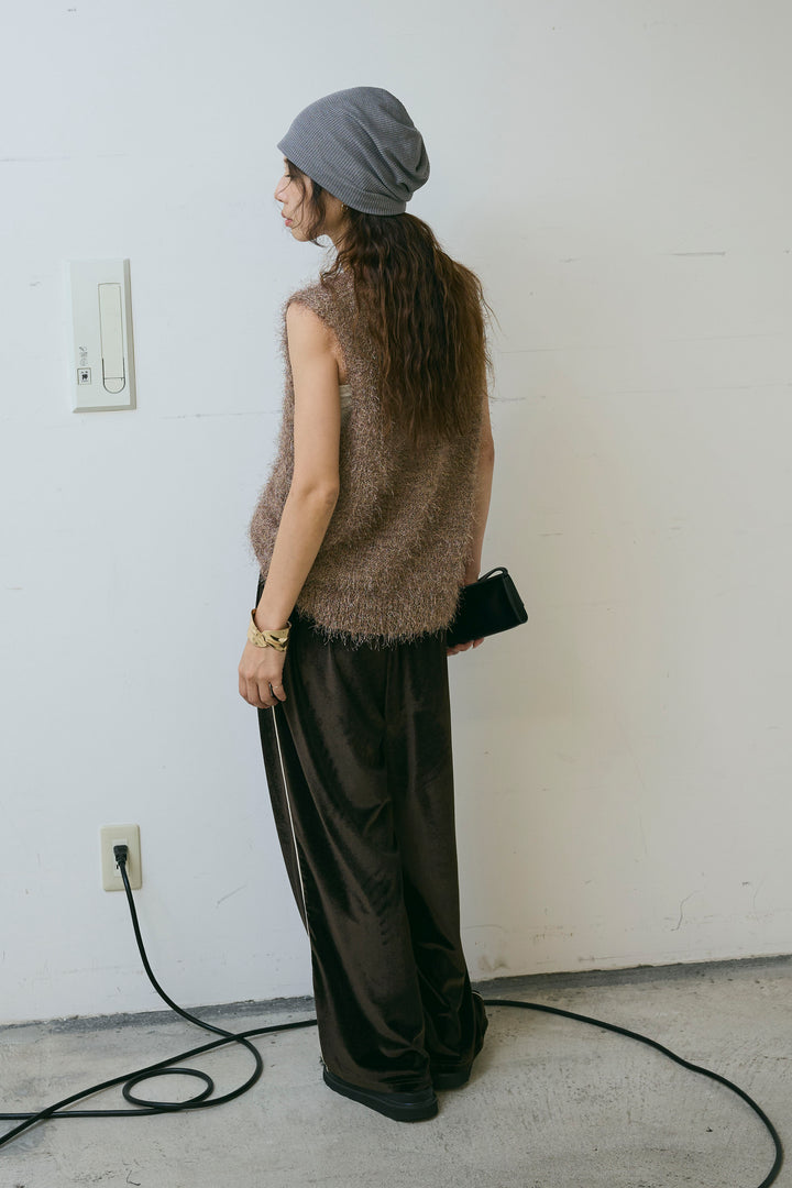 [予約/SET]ダンスフェザーベスト+ベロアサイドラインパンツ(2set)