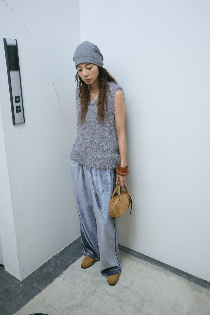 [予約/SET]ダンスフェザーベスト+ベロアサイドラインパンツ(2set)