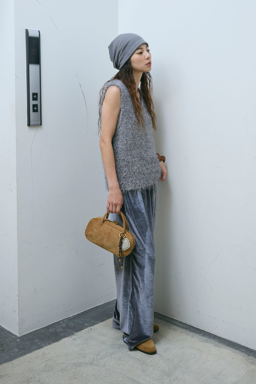 [予約/SET]ダンスフェザーベスト+ベロアサイドラインパンツ(2set)