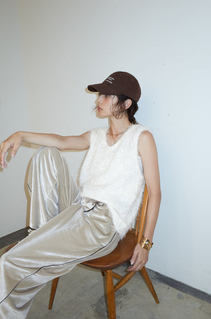 [予約/SET]ダンスフェザーベスト+ベロアサイドラインパンツ(2set)