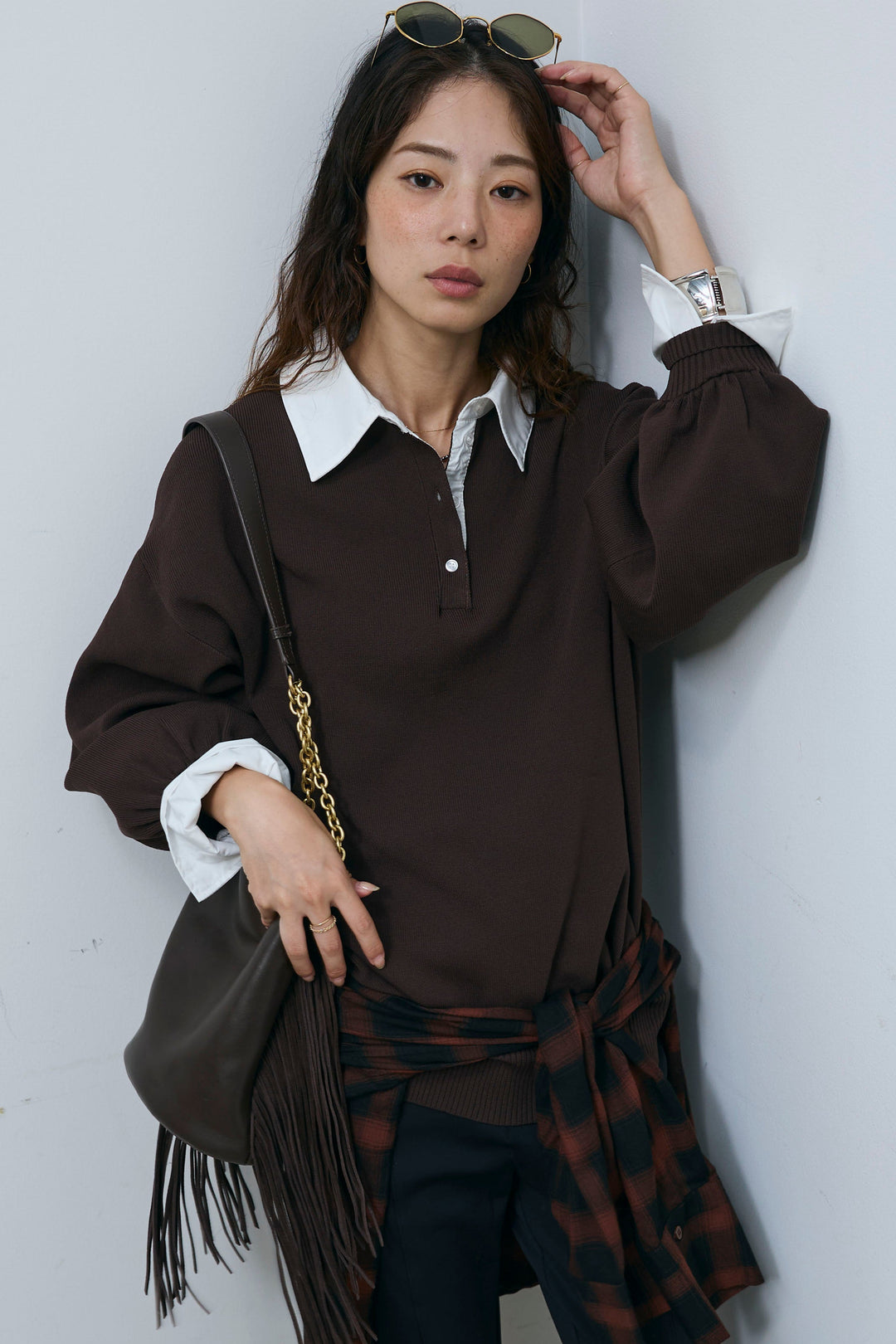 [予約]プレッピーコントラストニット