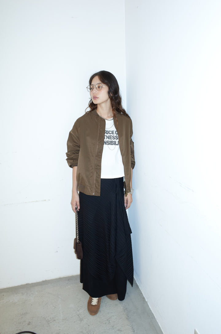 [予約/SET]ライン編みニットラップ+ニットマキシスカート(2set)