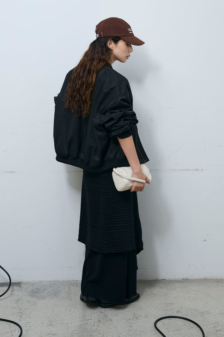 [予約/SET]ライン編みニットラップ+ニットマキシスカート(2set)