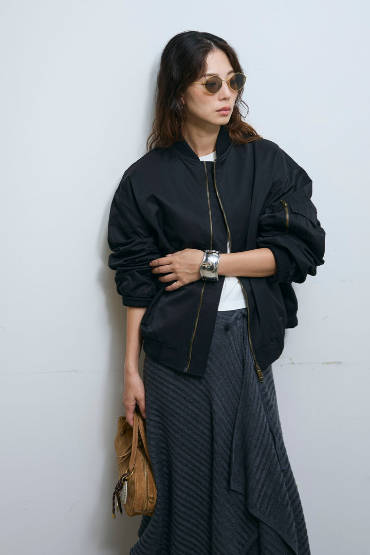 [予約/SET]ライン編みニットラップ+ニットマキシスカート(2set)