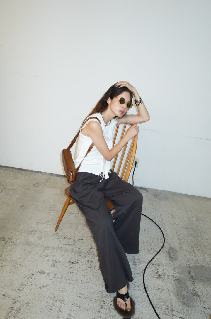 [予約/SET]ドッキングスリーブニットTOPS+エフォートレススウェットパンツ(2set)