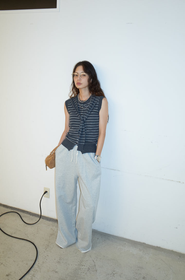 [予約/SET]ドッキングスリーブニットTOPS+エフォートレススウェットパンツ(2set)