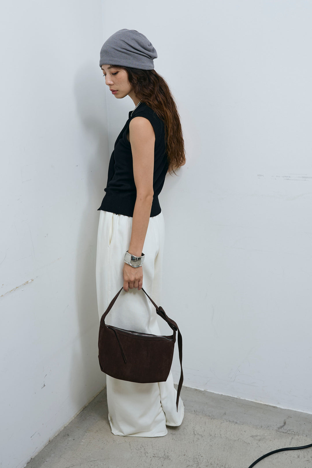 [予約/SET]ドッキングスリーブニットTOPS+エフォートレススウェットパンツ(2set)