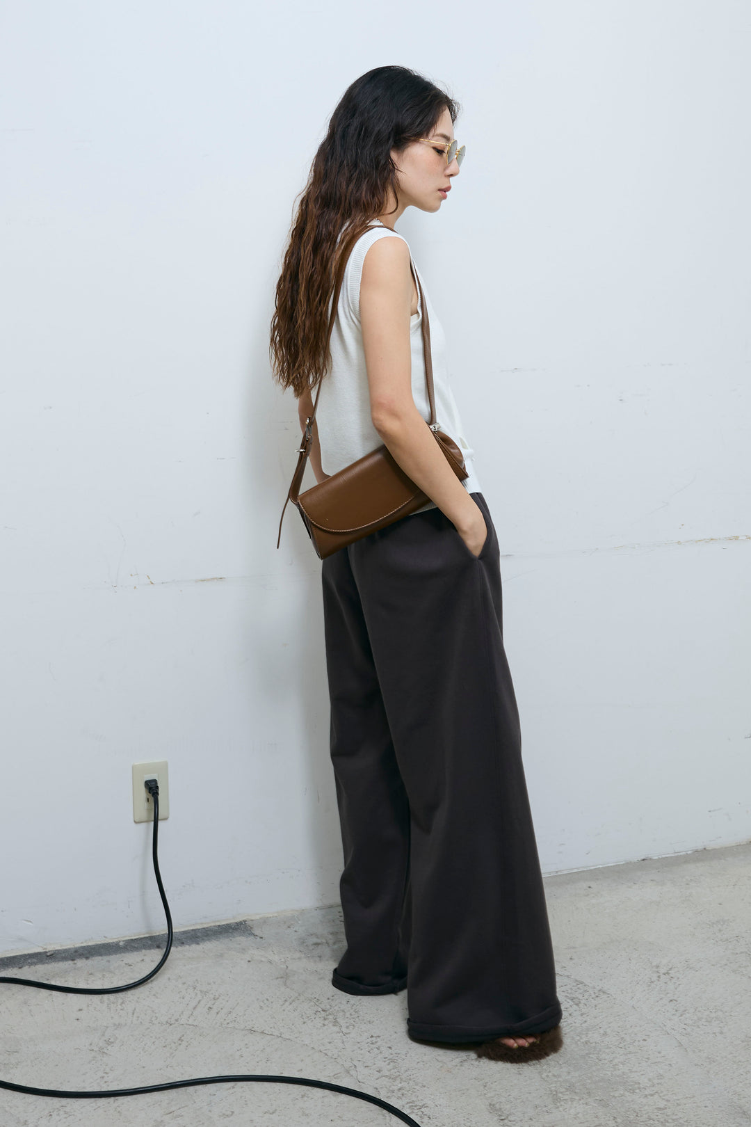 [予約/SET]ドッキングスリーブニットTOPS+エフォートレススウェットパンツ(2set)