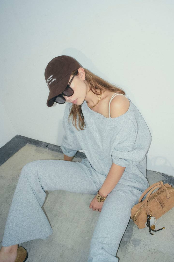 [予約/SET]オーバーサイズオフショルスウェット+美脚フレアスウェットパンツ(2set)