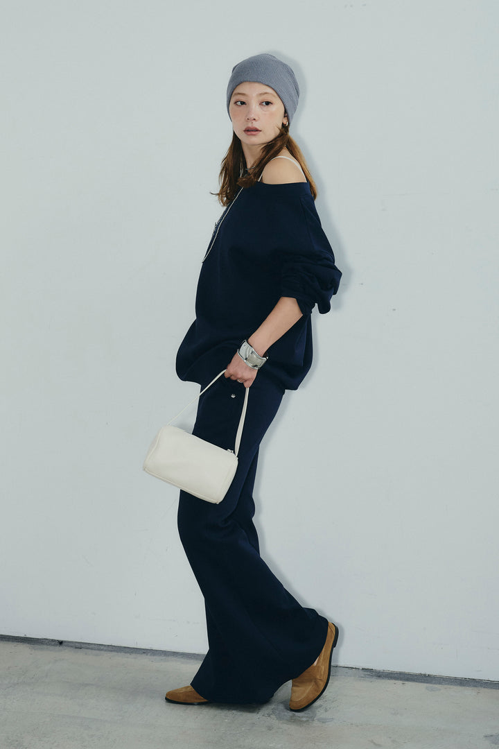 [予約/SET]オーバーサイズオフショルスウェット+美脚フレアスウェットパンツ(2set)