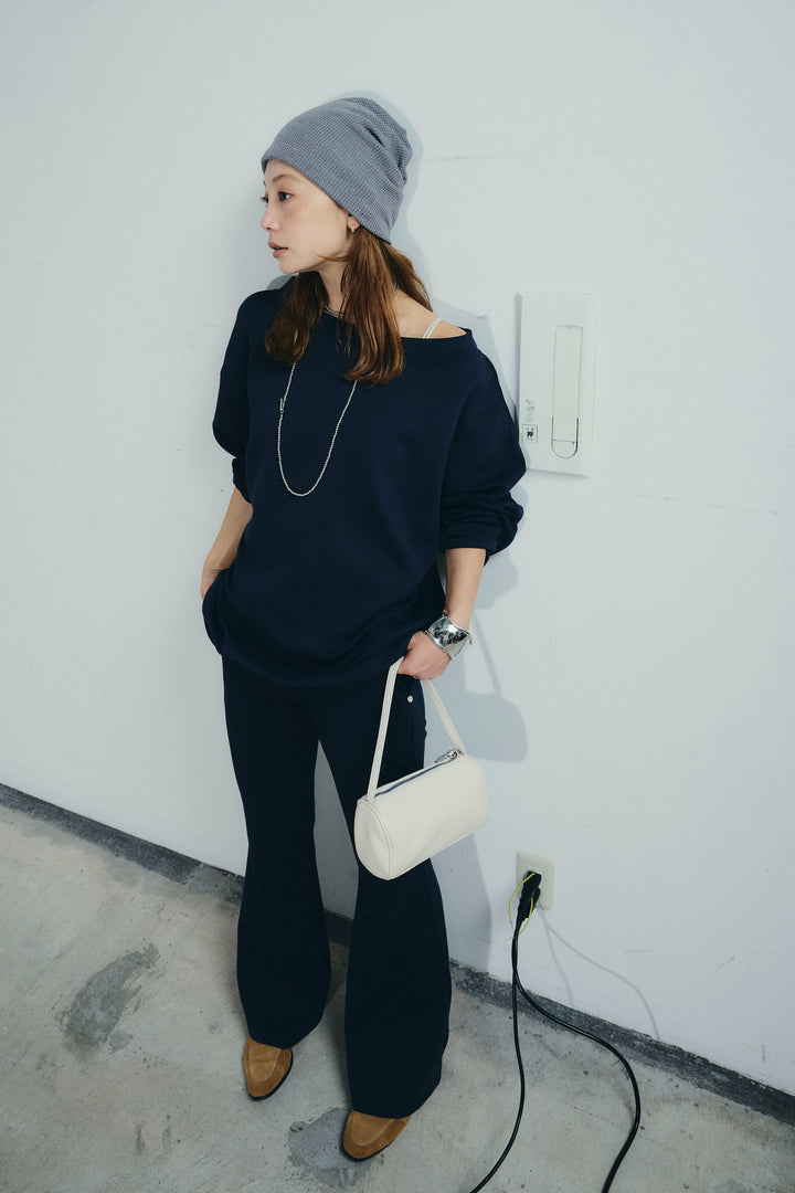 [予約/SET]オーバーサイズオフショルスウェット+美脚フレアスウェットパンツ(2set)