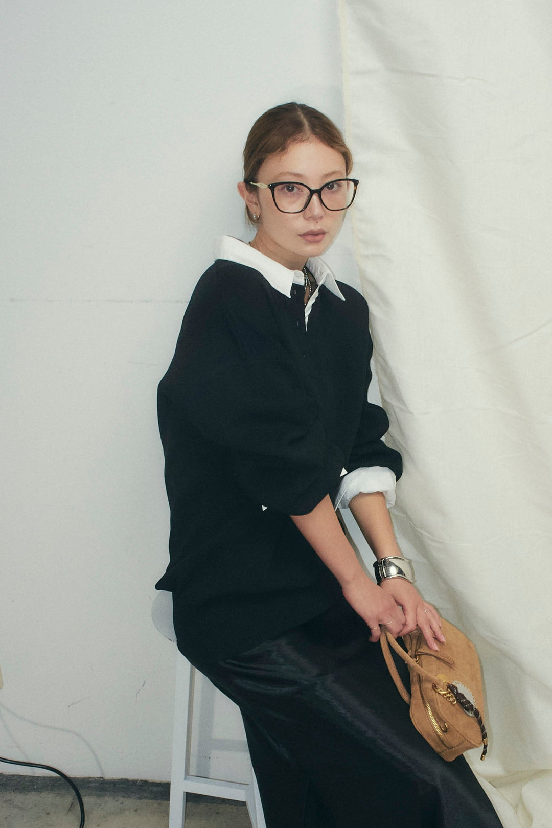 [予約/SET]ラガーニットプルオーバー+プレッピーコントラストニット(2set)