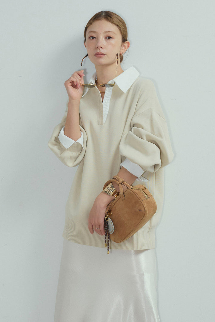 [予約]プレッピーコントラストニット