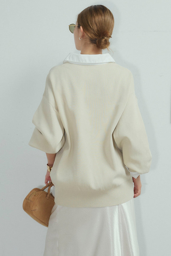 [予約/SET]プレッピーコントラストニット+プレッピーコントラストニット(2set)