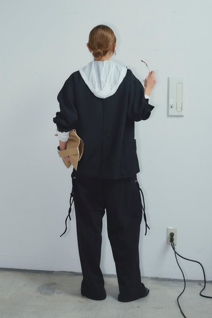 [予約/SET]ヘザーツイルダブルジャケット+シアーフーディ(2set)