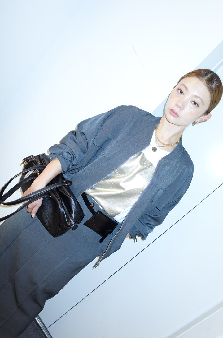 [予約/SET]ビッグポケットブルゾンJK+ピンタックストレートスカート(2set)