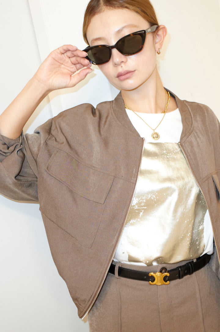 [予約/SET]ビッグポケットブルゾンJK+ピンタックストレートスカート(2set)