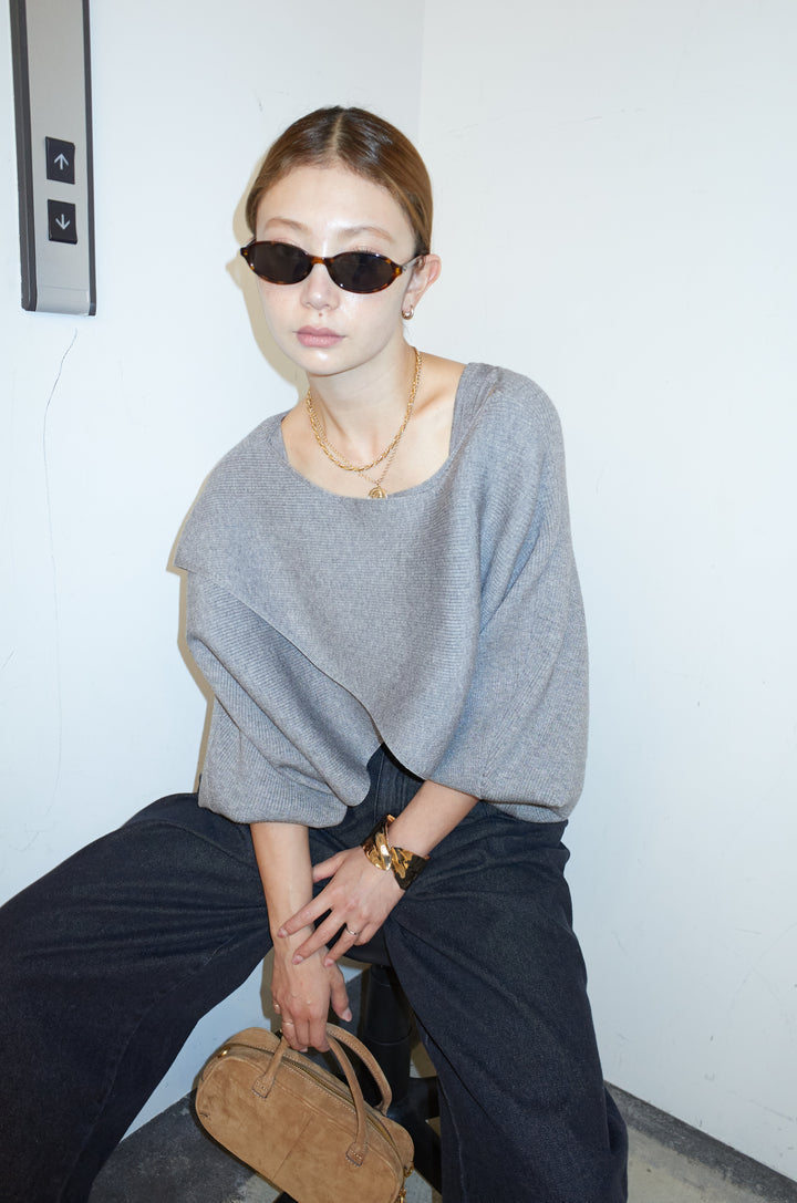 [予約/SET]クロスデザインニットセット+ハイウエスト10ozデニム(2set)