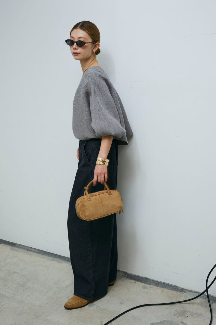 [予約/SET]クロスデザインニットセット+ハイウエスト10ozデニム(2set)