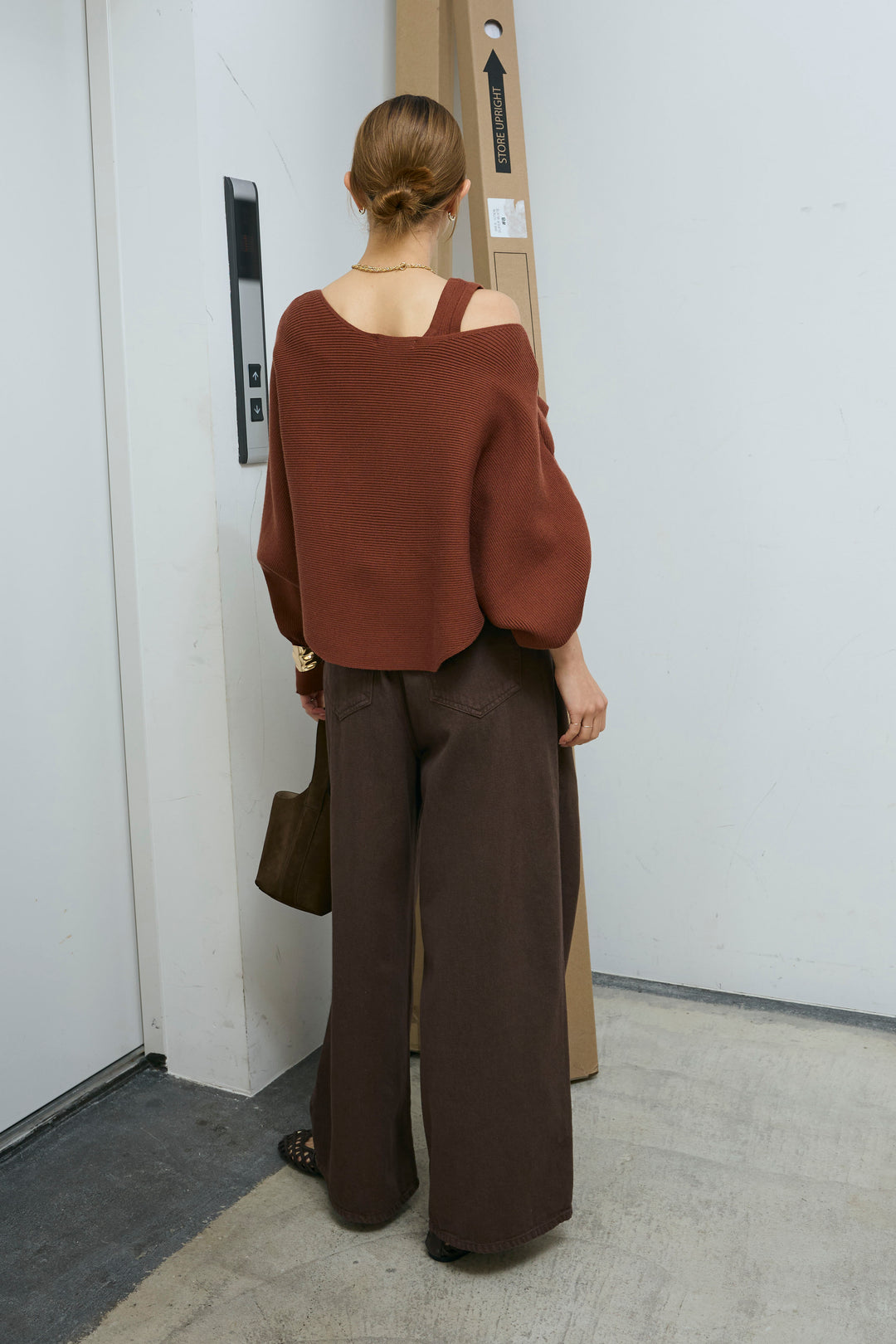 [予約/SET]クロスデザインニットセット+ハイウエスト10ozデニム(2set)