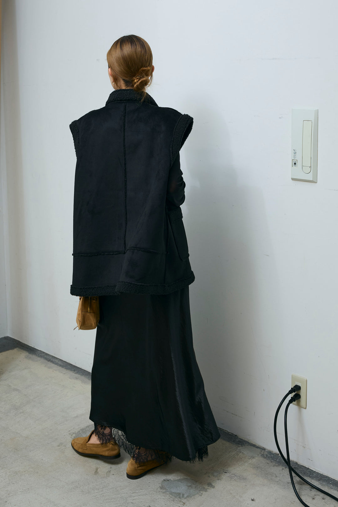 [予約/SET]ボアベスト+裾レースサテンスカート(2set)