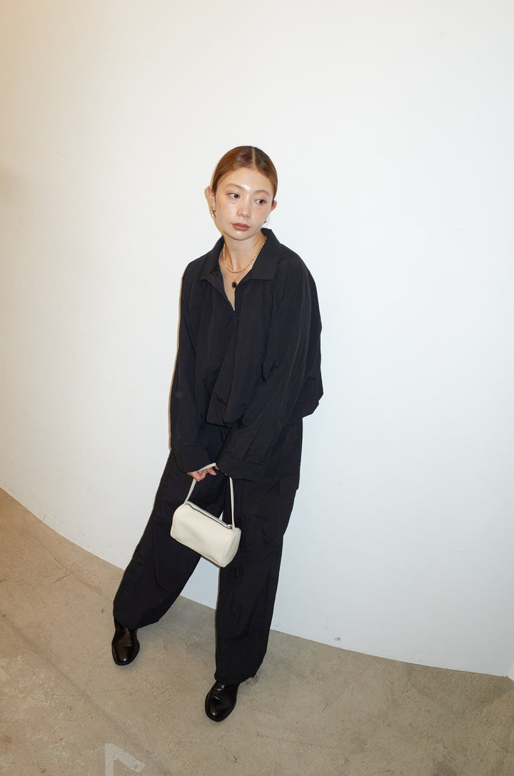 [予約/SET]スキッパーバルーンシャツ+ナイロン裾ドロストPT(2set)