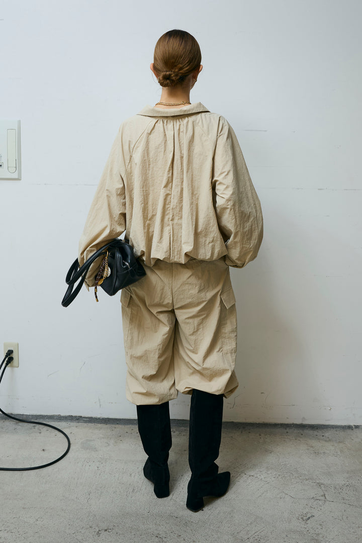 [予約/SET]スキッパーバルーンシャツ+ナイロン裾ドロストPT(2set)