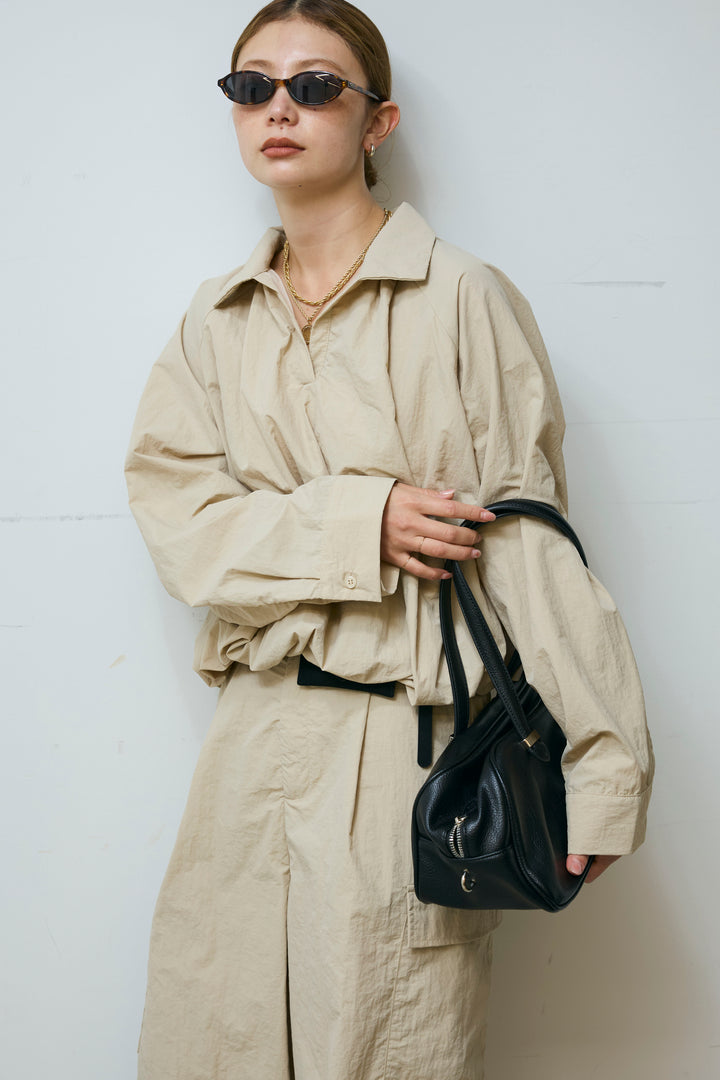 [予約/SET]スキッパーバルーンシャツ+ナイロン裾ドロストPT(2set)