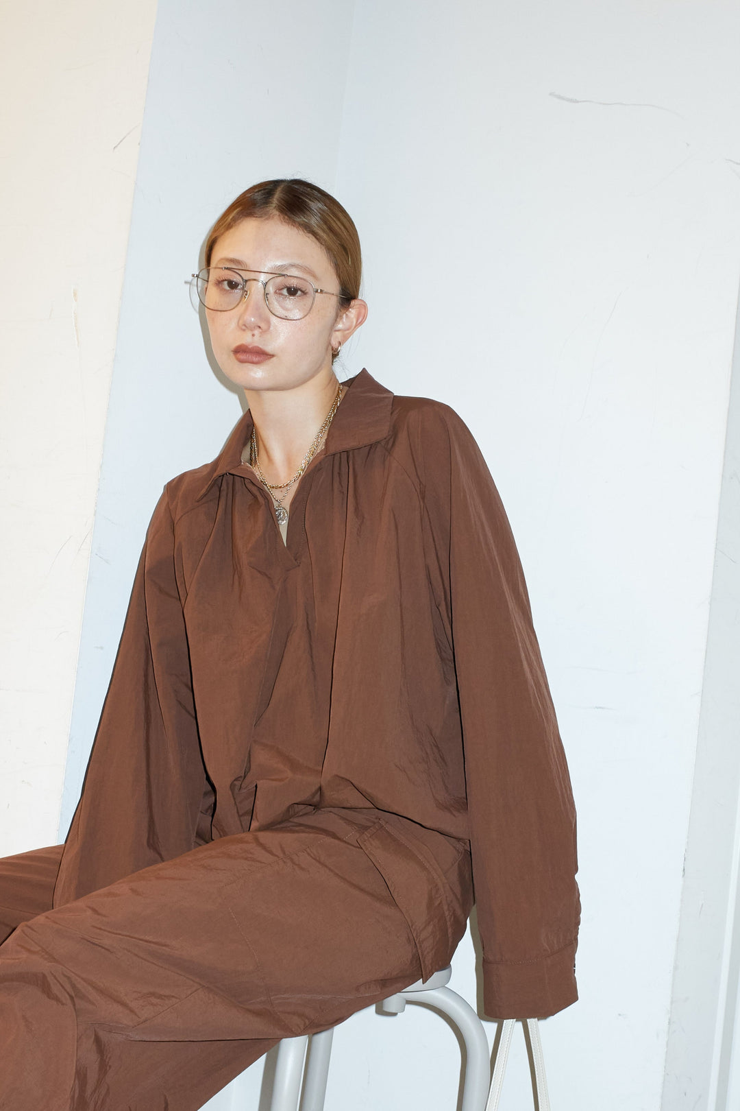 スキッパーバルーンシャツ