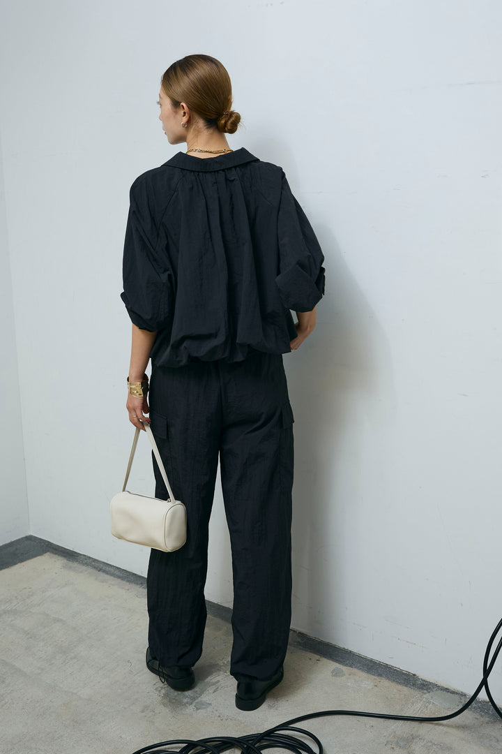 [予約/SET]スキッパーバルーンシャツ+ナイロン裾ドロストPT(2set)