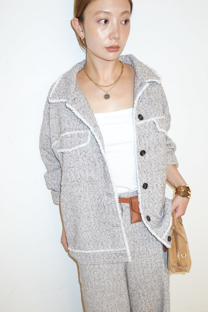 [予約]ツイードフリンジオーバージャケット
