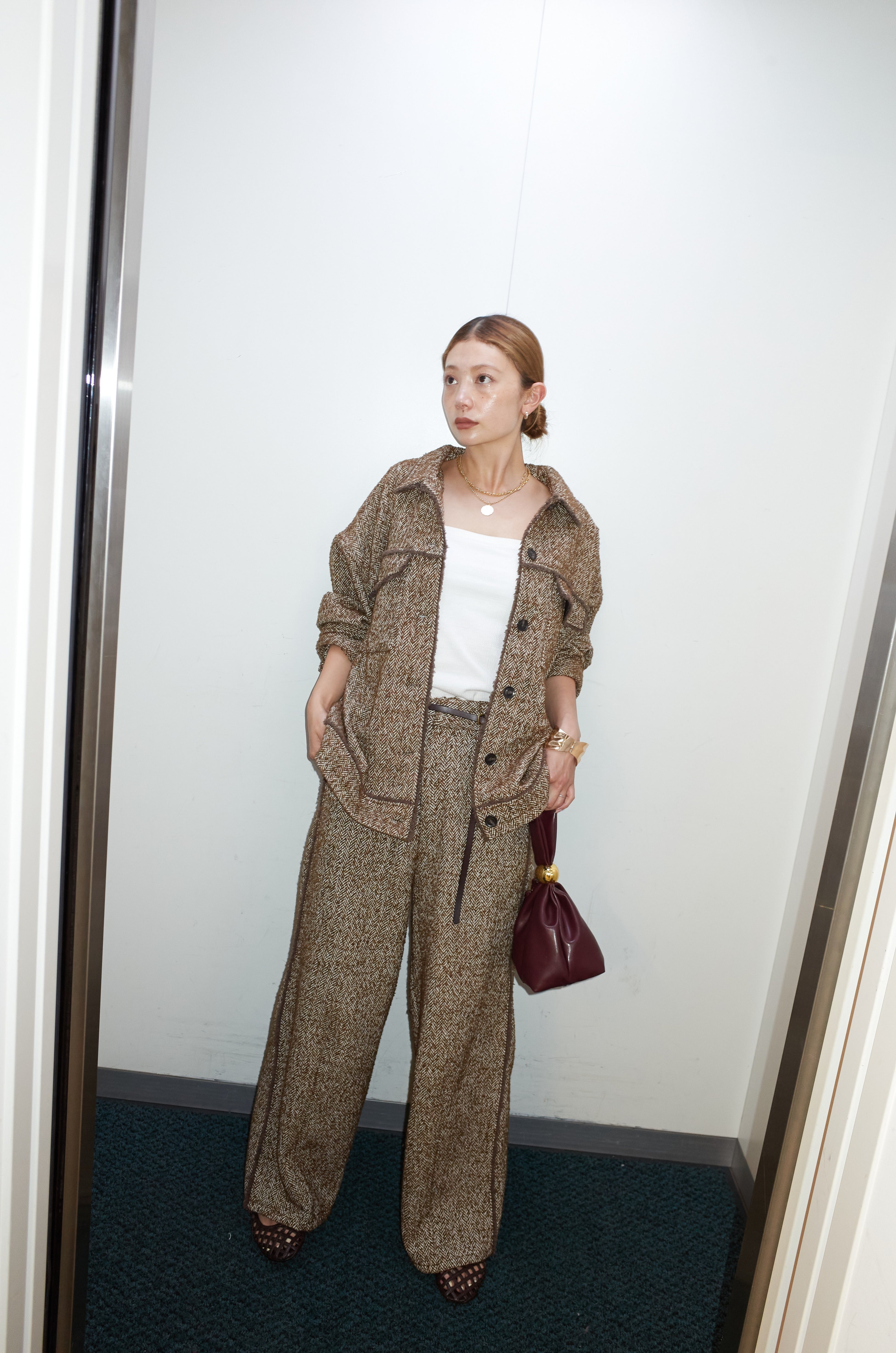 regleam フリンジツイードジャケット　ブラック　mサイズ フリンジツイードジャケット｜FRINGE TWEED JACKETの通販｜regleam