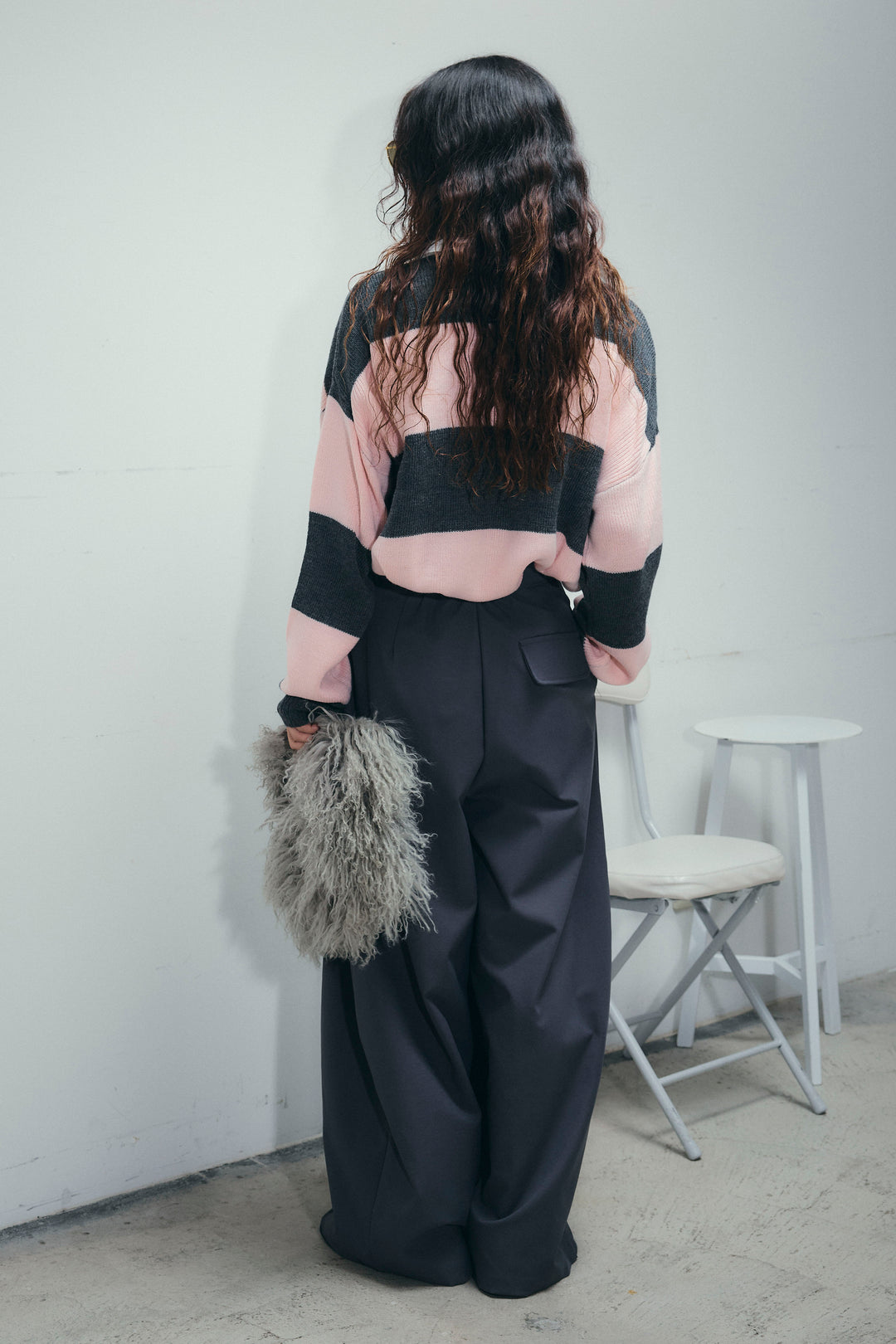 [予約/SET]ラガーニットプルオーバー+ベルト付きコクーンワイドパンツ(2set)