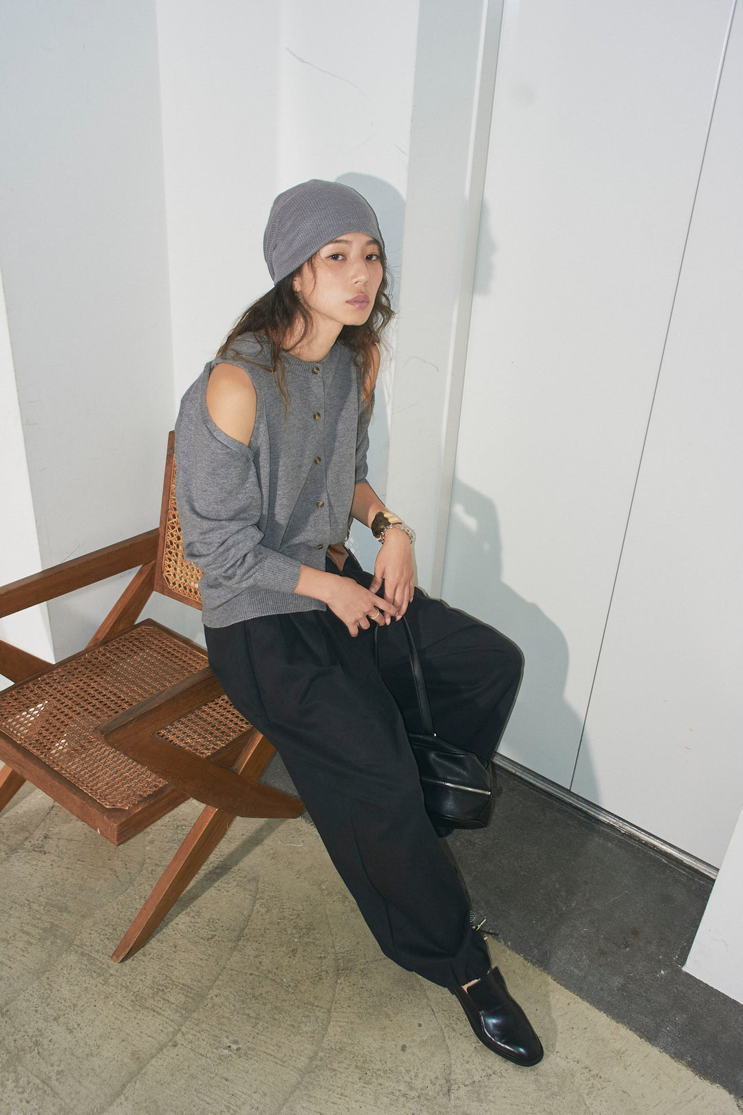 [予約/SET]2wayニットカーデ+バルーンパンツ(2set)