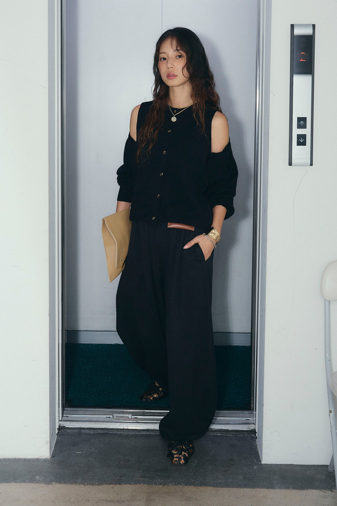 [予約/SET]2wayニットカーデ+バルーンパンツ(2set)