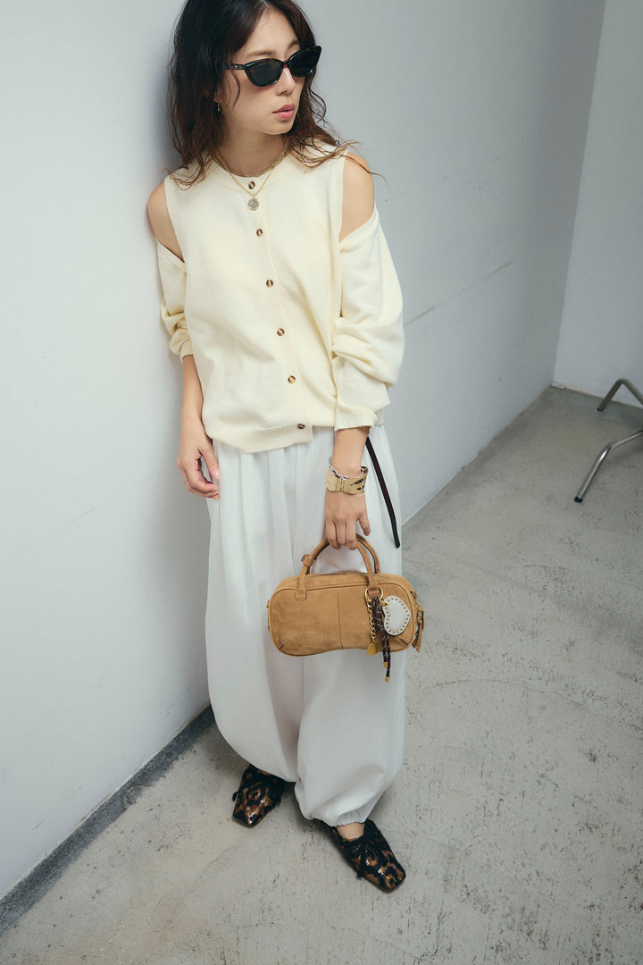 [予約/SET]2wayニットカーデ+バルーンパンツ(2set)