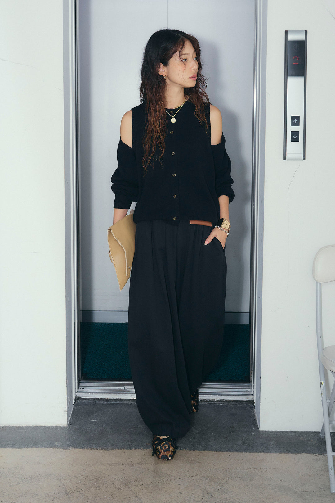 [予約/SET]2wayニットカーデ+バルーンパンツ(2set)