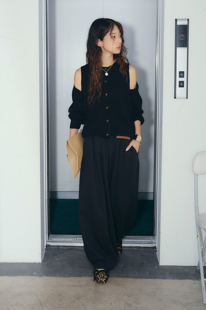 [予約/SET]2wayニットカーデ+バルーンパンツ(2set)