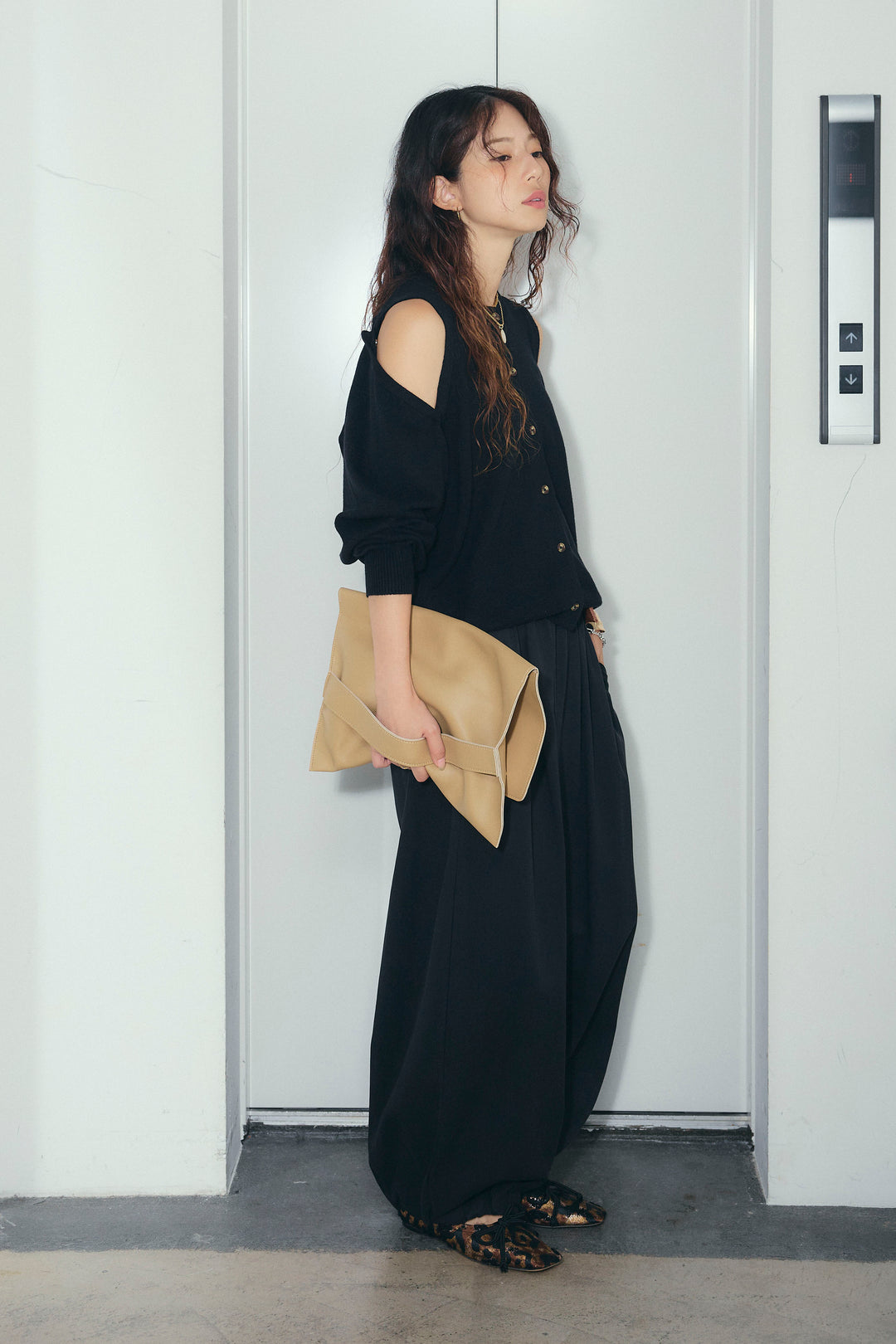 [予約/SET]2wayニットカーデ+バルーンパンツ(2set)