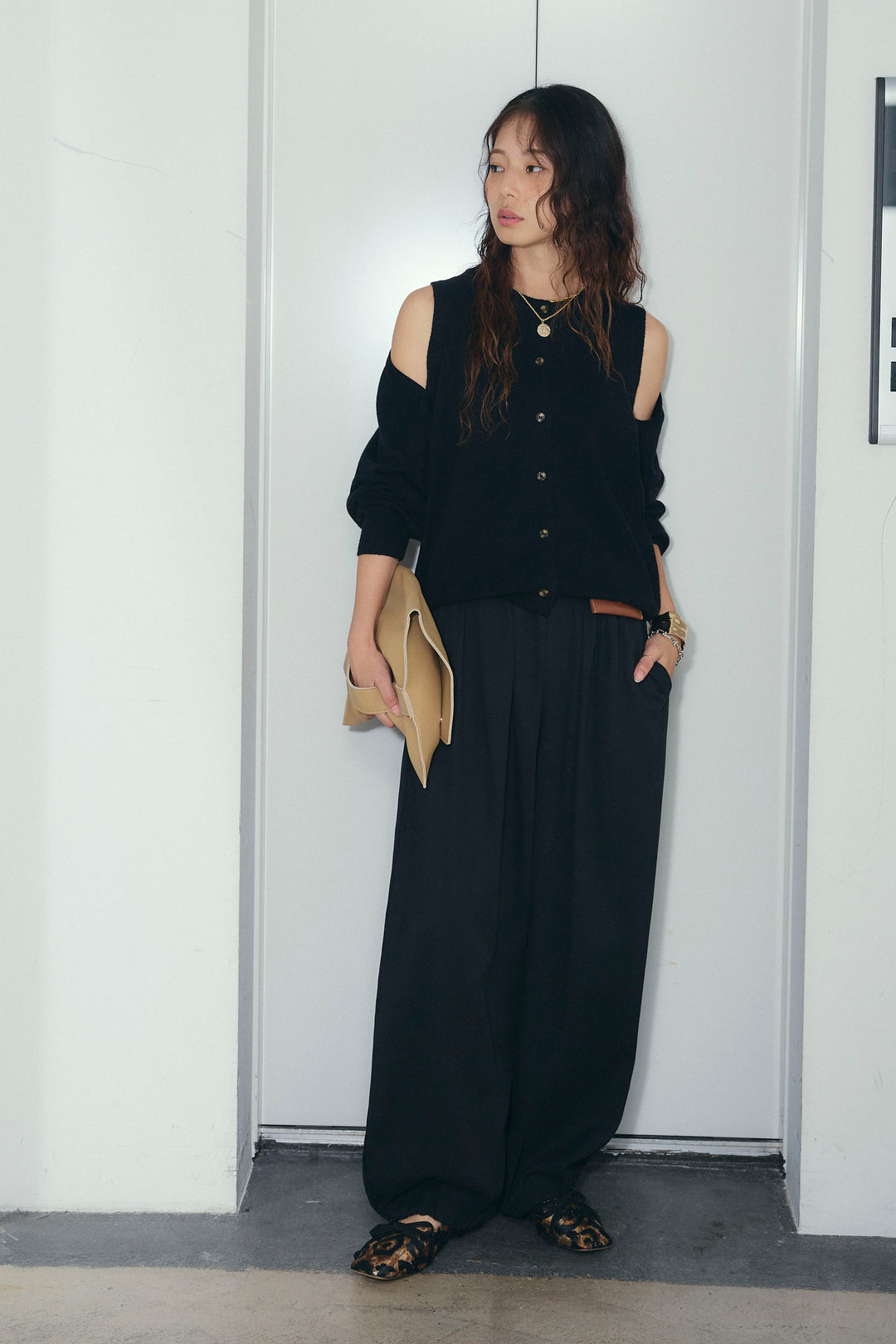 [予約/SET]2wayニットカーデ+バルーンパンツ(2set)