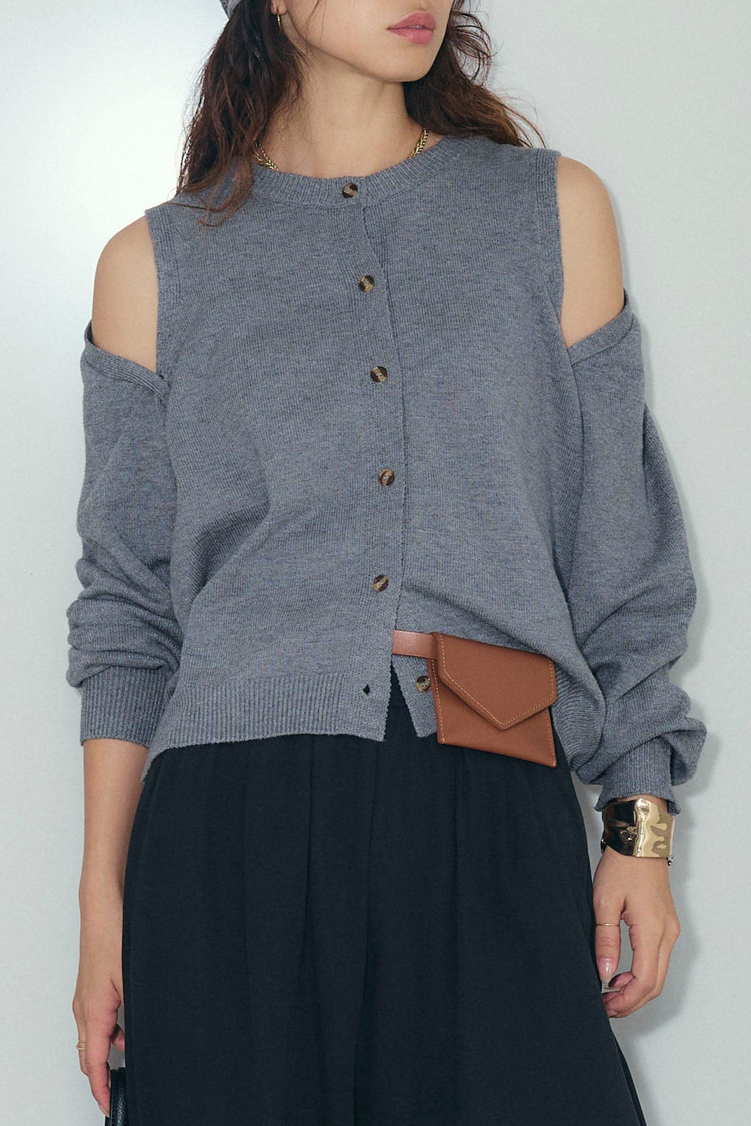 [予約]2wayニットカーデ