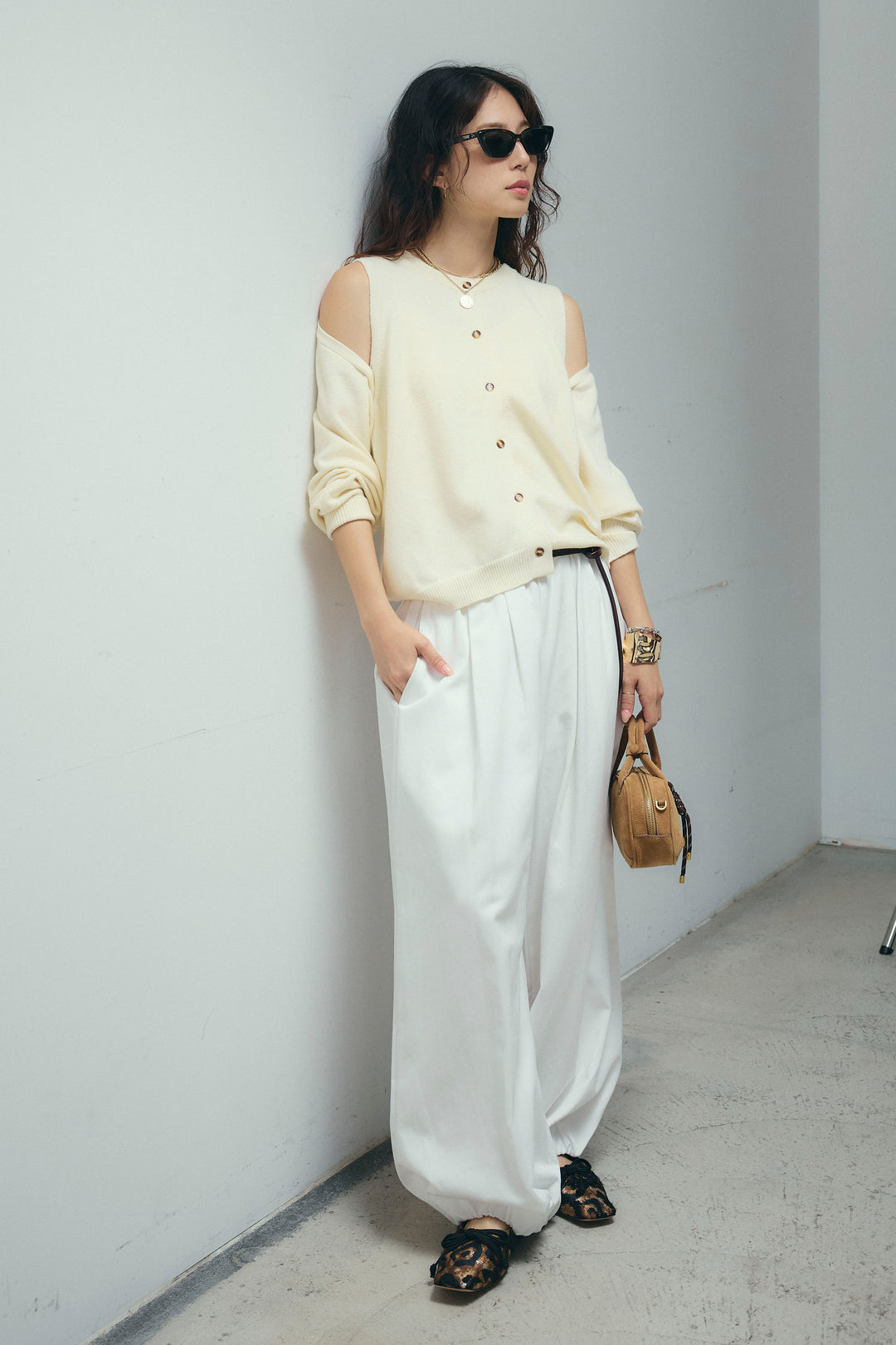 [予約/SET]2wayニットカーデ+バルーンパンツ(2set)