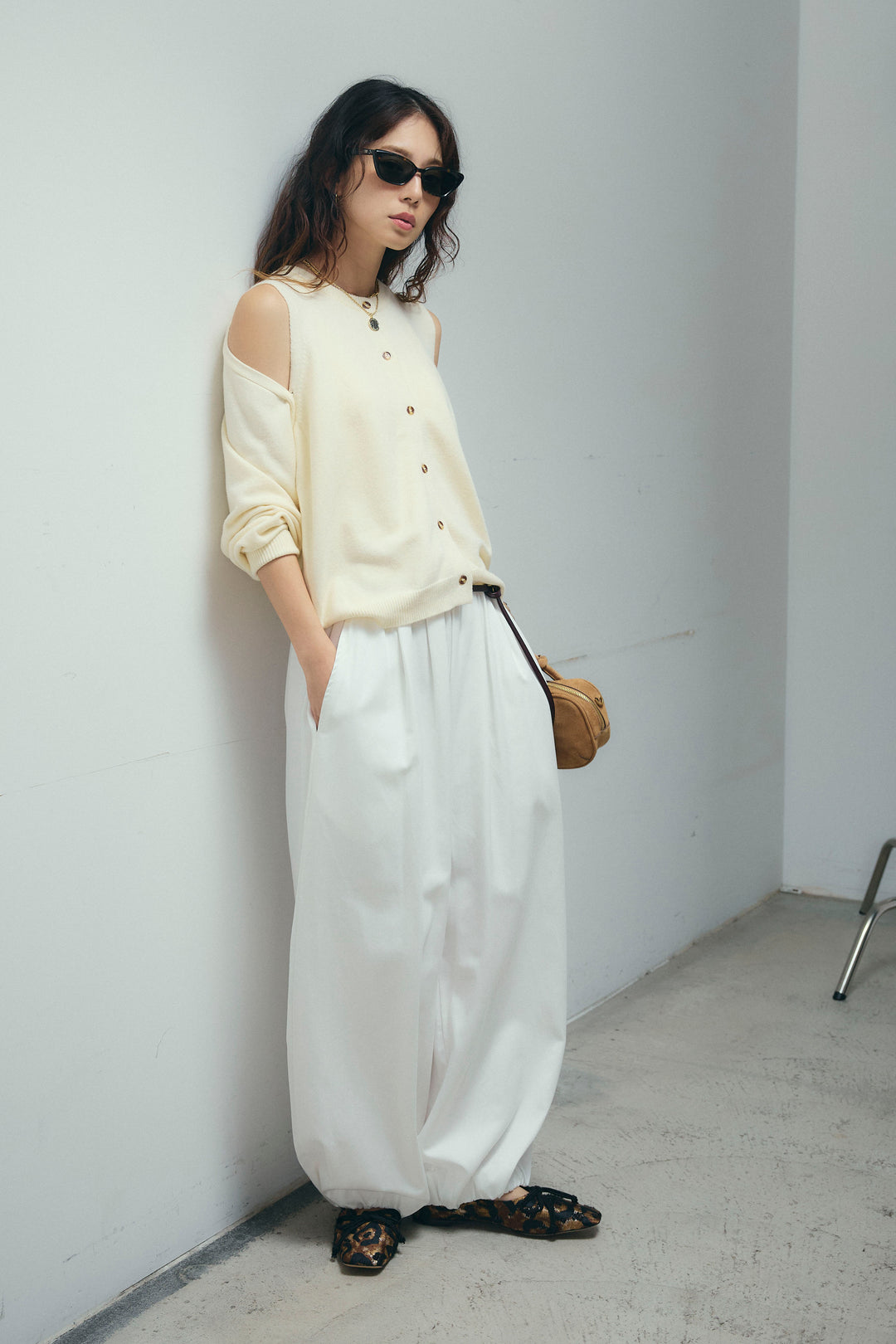 [予約/SET]2wayニットカーデ+バルーンパンツ(2set)