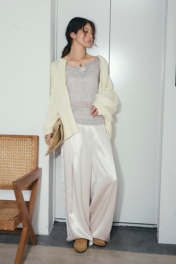 [予約/SET]ロービングケーブルオーバーサイズジップPO+シアーヘンリーネックロンT(2set)