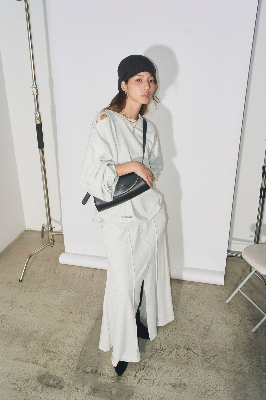 [予約/SET]ヴィンテージ加工PO+フロントスリット裏毛SK(2set)