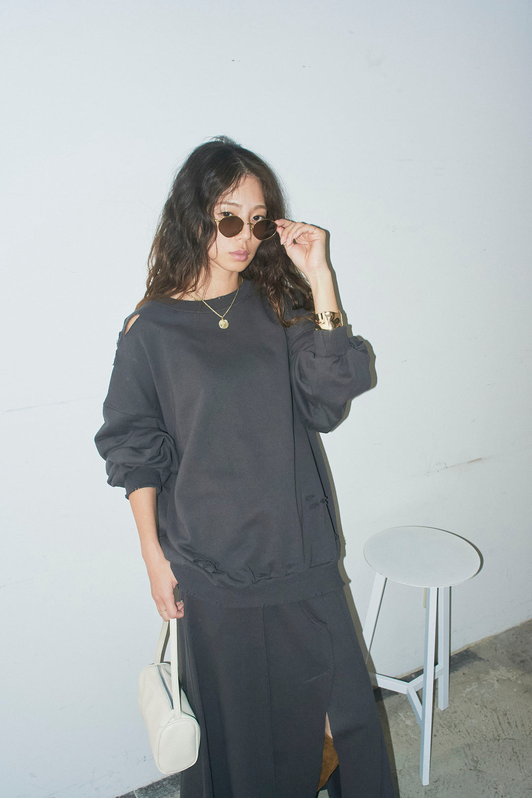 [予約/SET]ヴィンテージ加工PO+フロントスリット裏毛SK(2set)