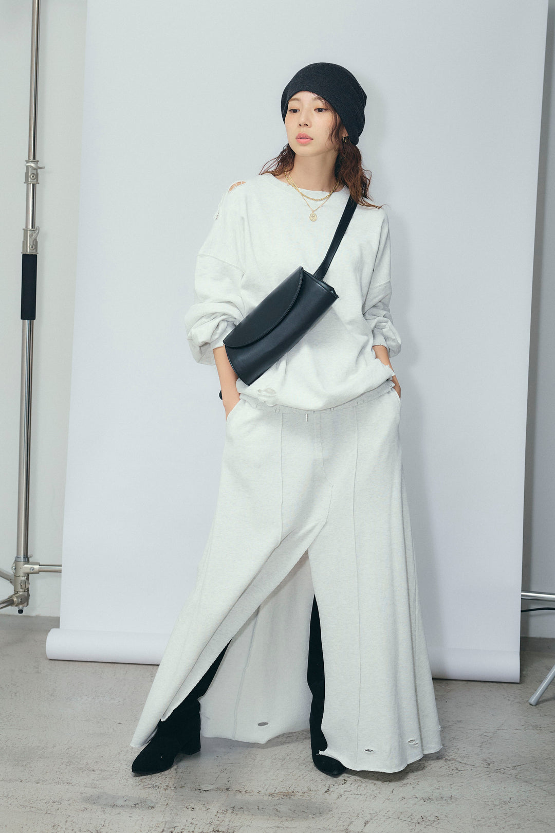 [予約/SET]ヴィンテージ加工PO+フロントスリット裏毛SK(2set)