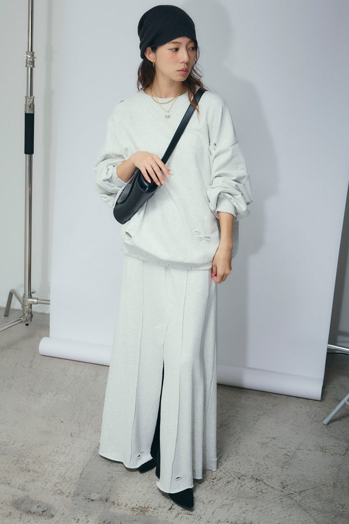 [予約/SET]ヴィンテージ加工PO+フロントスリット裏毛SK(2set)