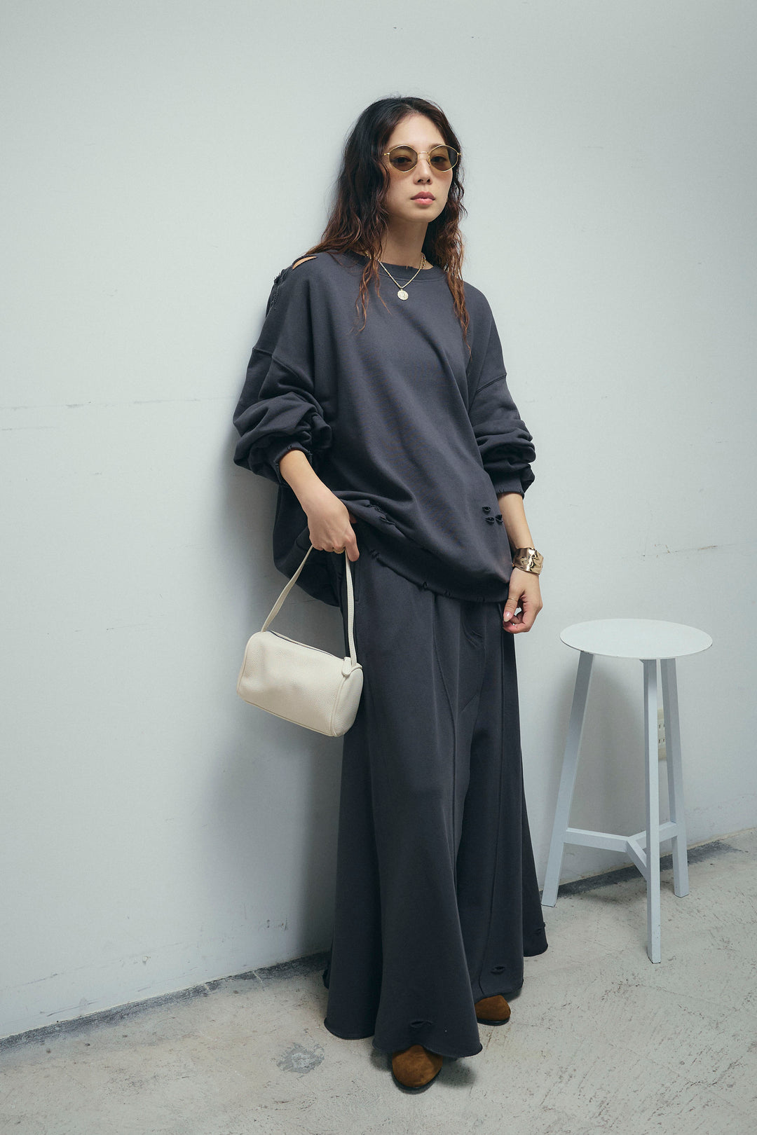 [予約/SET]ヴィンテージ加工PO+フロントスリット裏毛SK(2set)